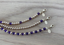 Load image into Gallery viewer, 9 Carat Yellow Gold and Purple Amethyst Beaded Bracelet